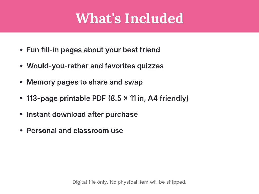 BFF Book: A Fill-In Journal for Best Friends