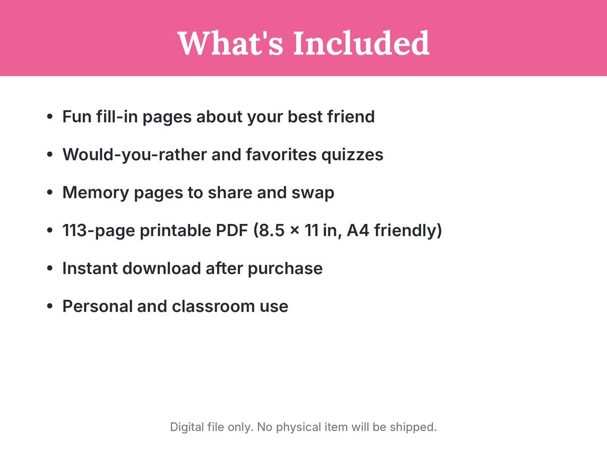 BFF Book: A Fill-In Journal for Best Friends