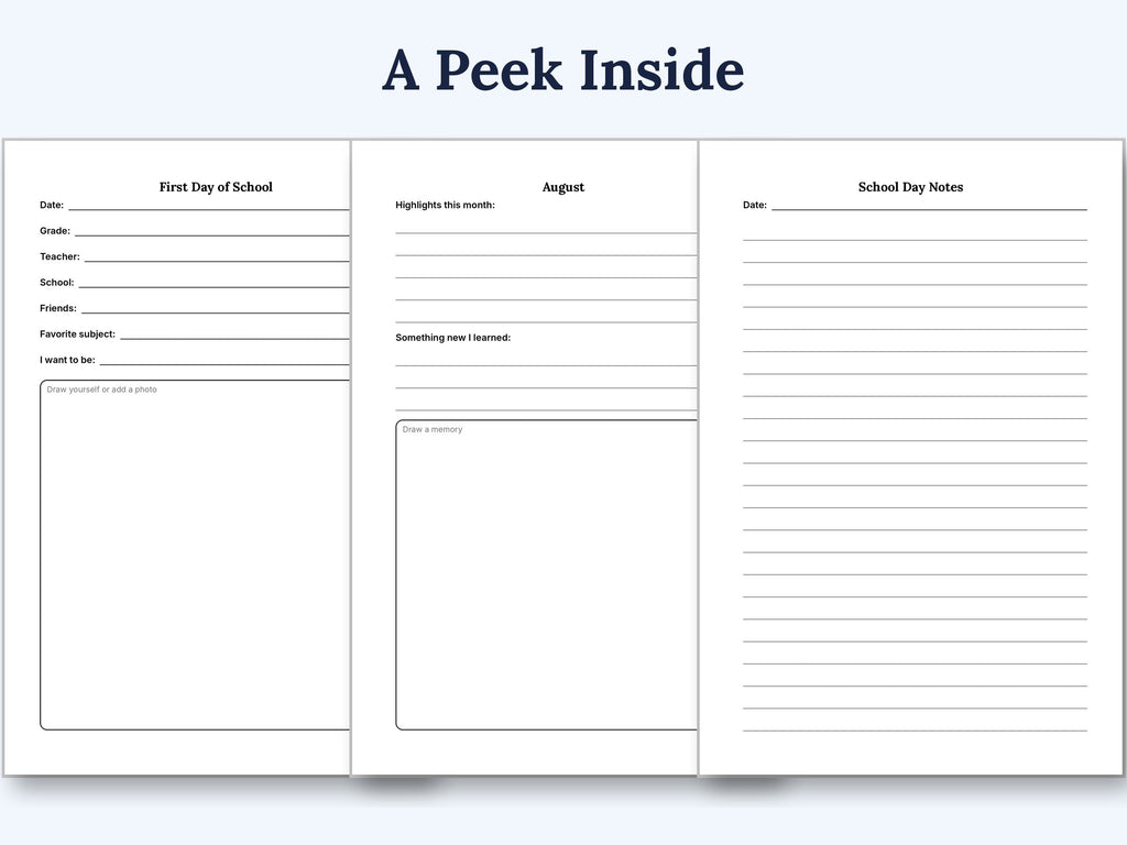 My School Year: A Memory Journal from First Day to Last