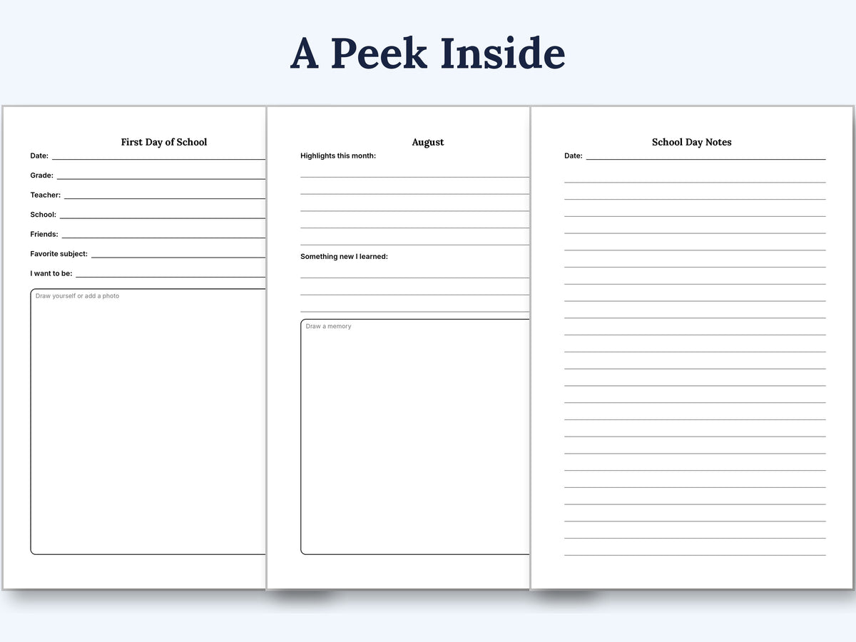 My School Year: A Memory Journal from First Day to Last