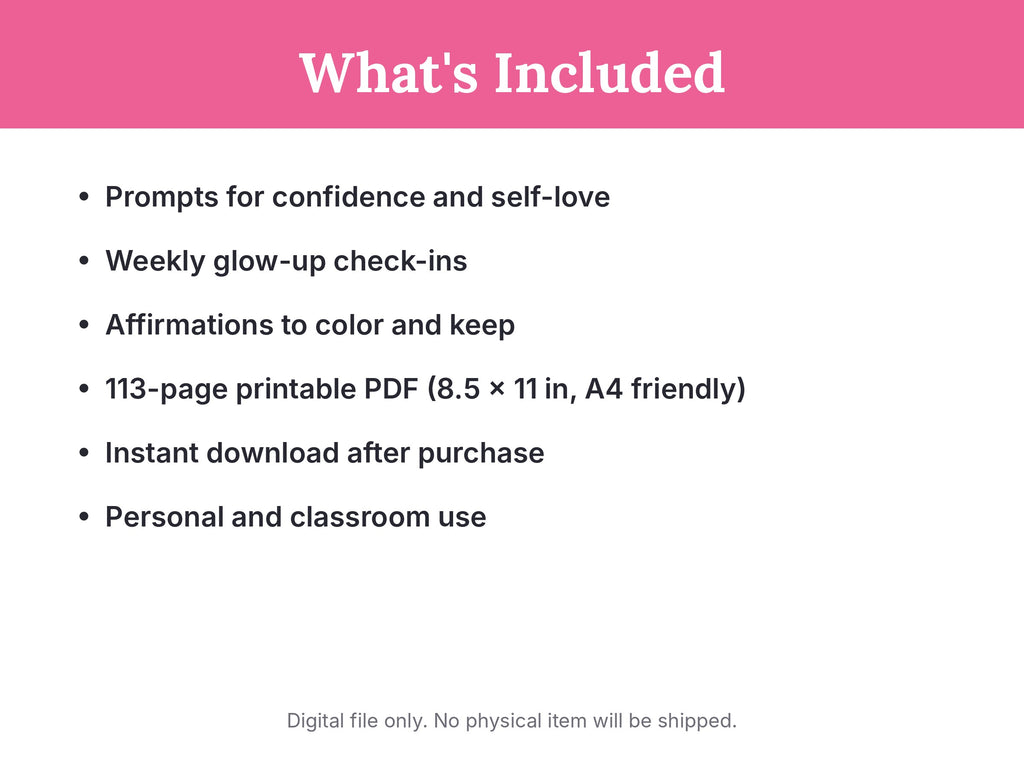 Glow Up: A Self-Love Journal for Teen Girls