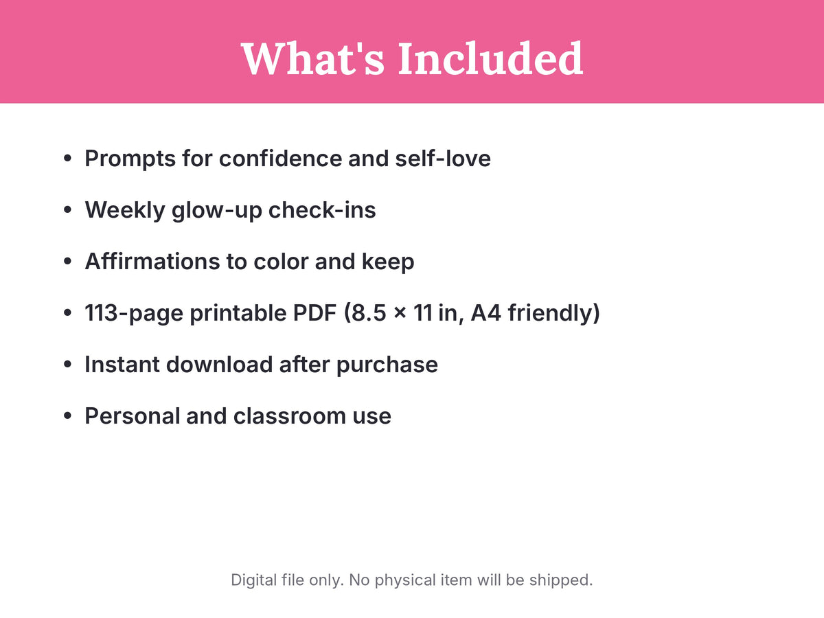 Glow Up: A Self-Love Journal for Teen Girls
