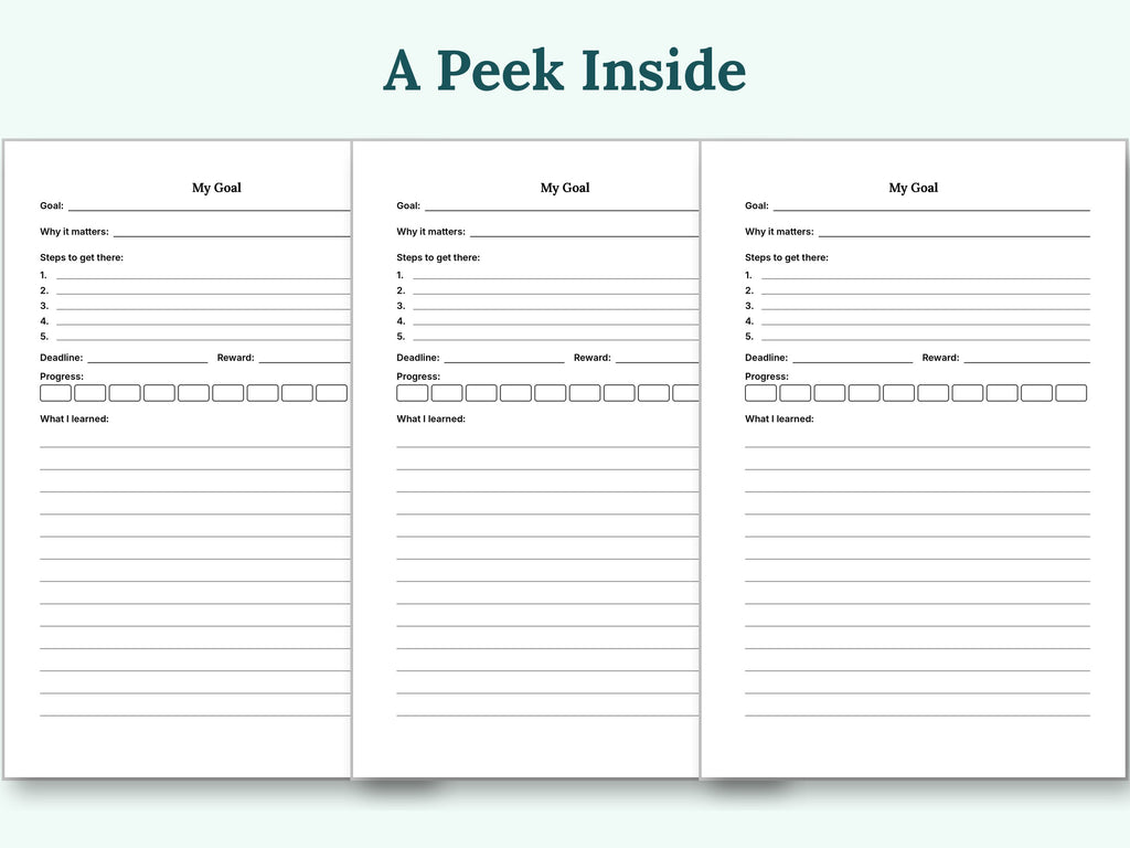 Big Goals Little Steps: A Goal-Setting Journal for Teens