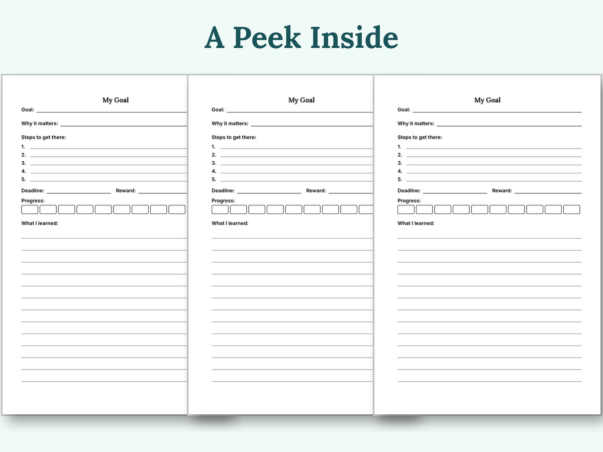 Big Goals Little Steps: A Goal-Setting Journal for Teens
