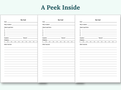 Big Goals Little Steps: A Goal-Setting Journal for Teens