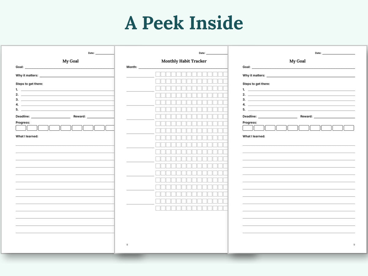 A peek inside: sample journal pages