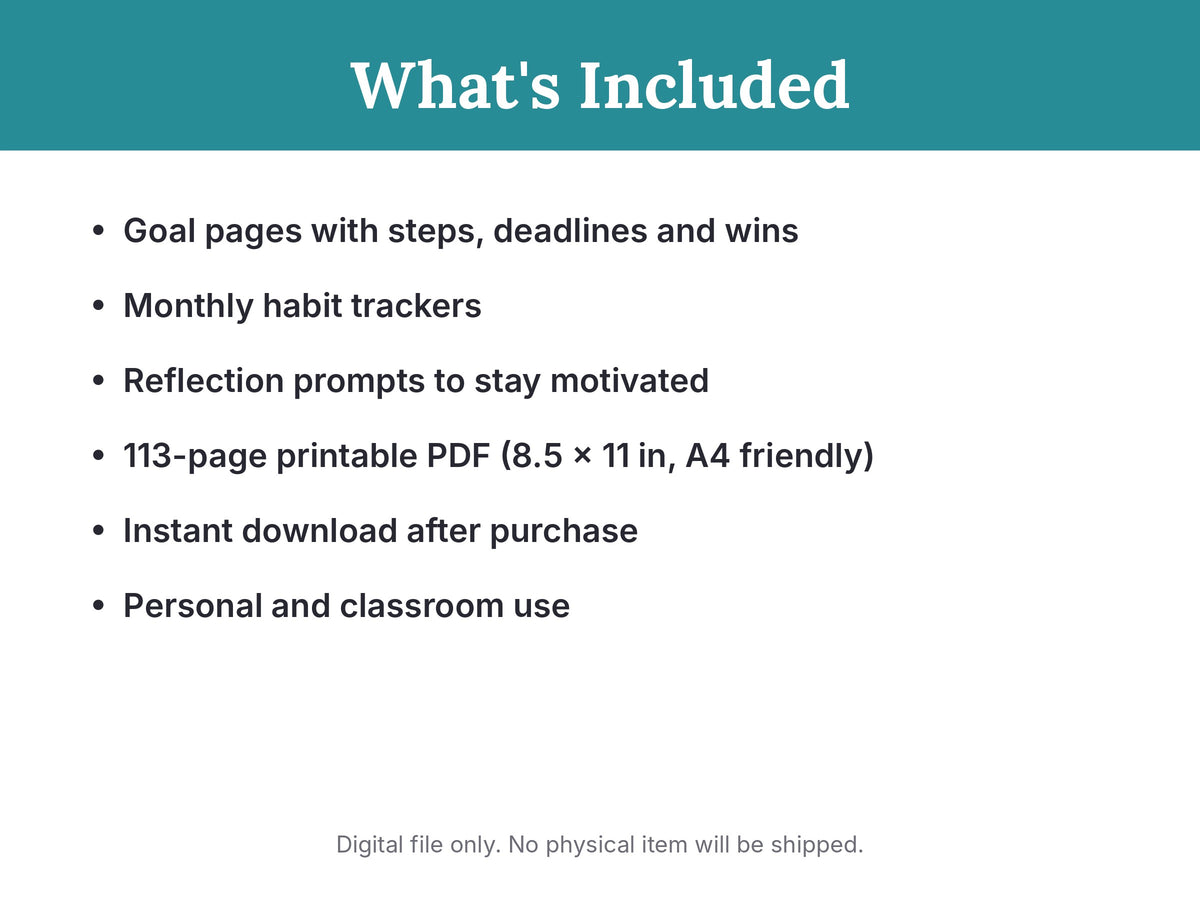 Big Goals Little Steps: A Goal-Setting Journal for Teens