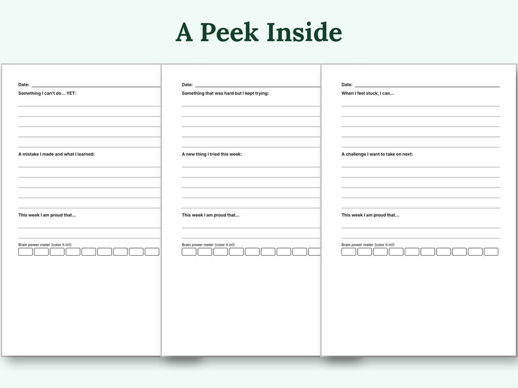 Grow With Me: A Growth Mindset Journal for Kids