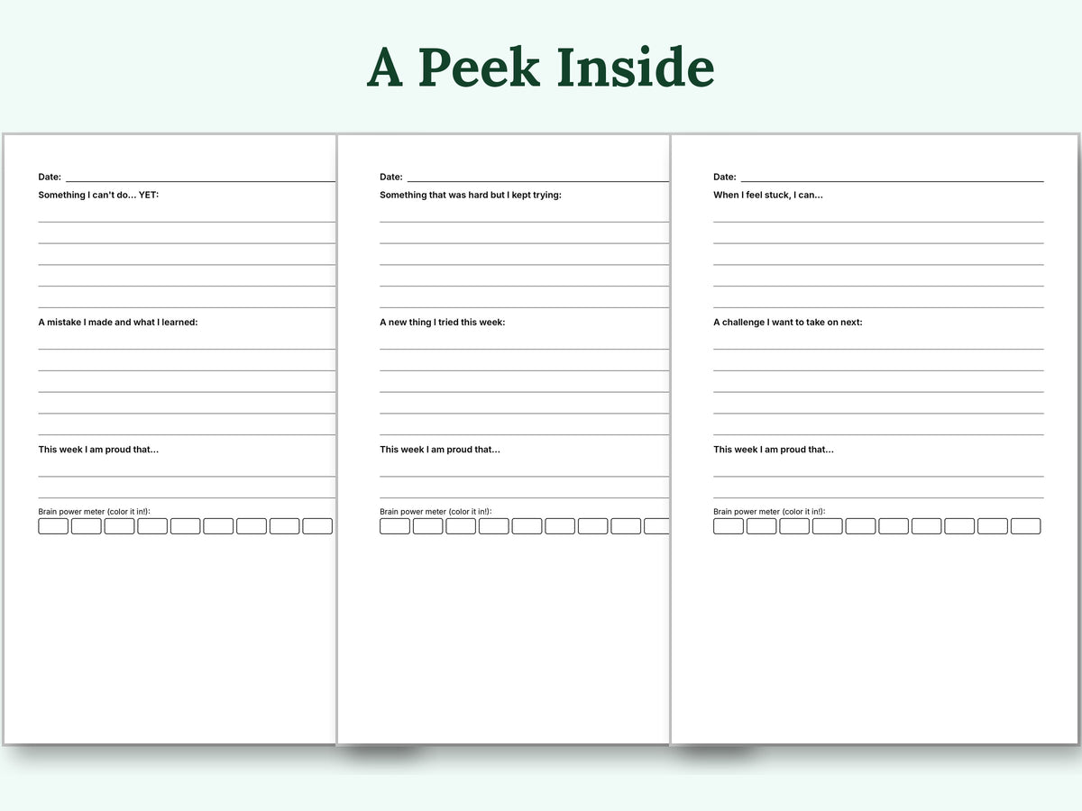 Grow With Me: A Growth Mindset Journal for Kids