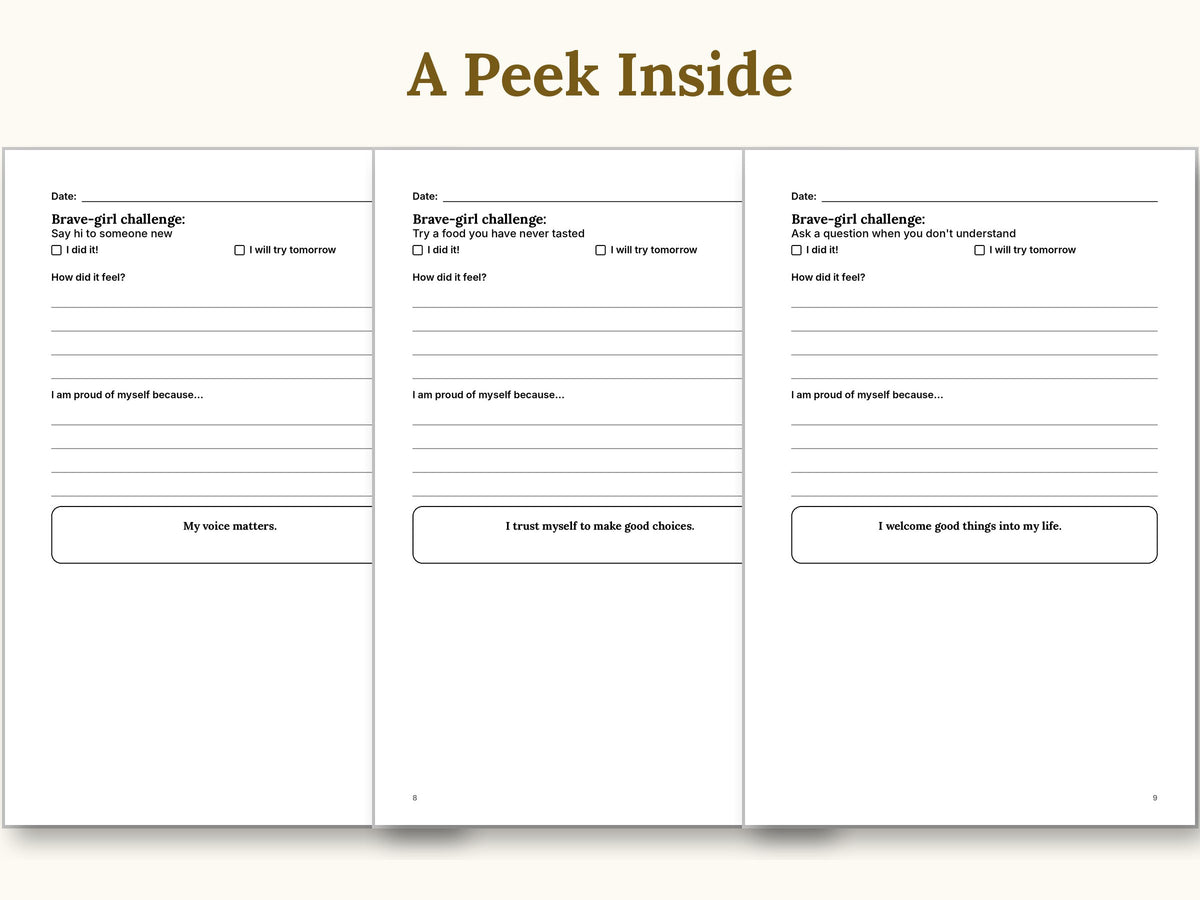 A peek inside: sample journal pages