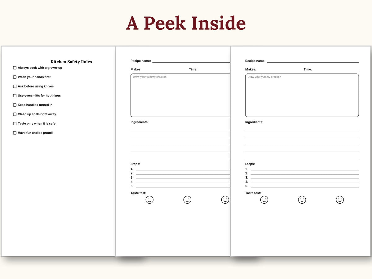 Little Chef: A Kids Recipe Journal to Fill In