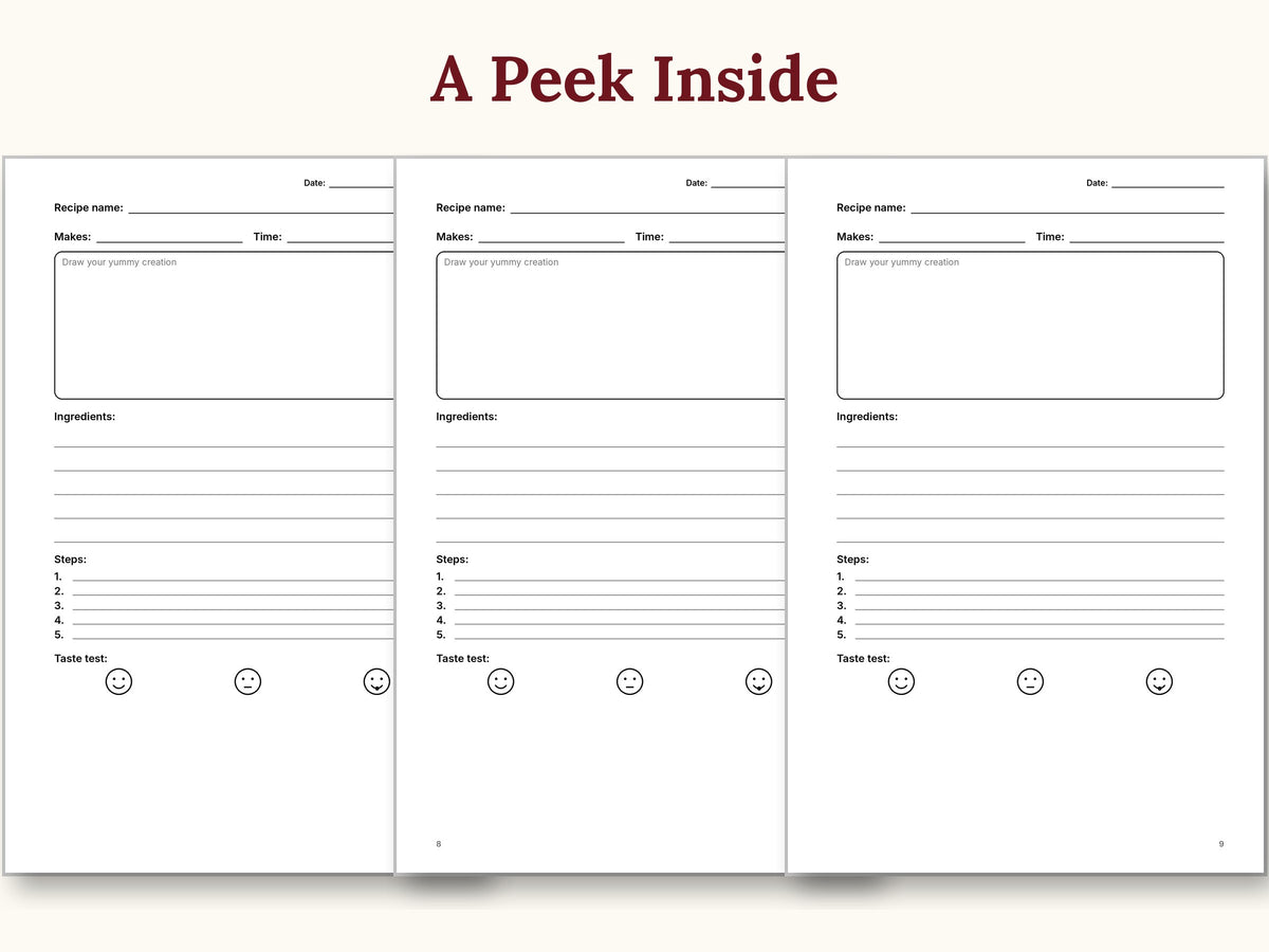 A peek inside: sample journal pages