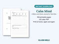 Calm Mind: A Worry and Stress Journal for Teen Girls