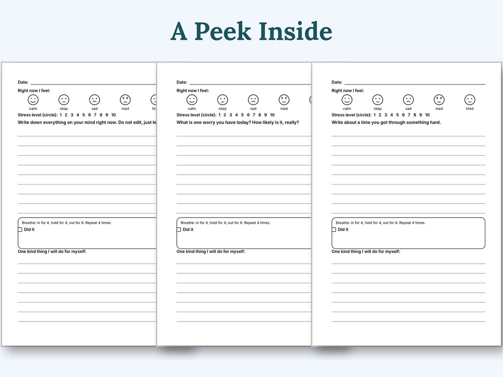 Calm Mind: A Worry and Stress Journal for Teen Girls