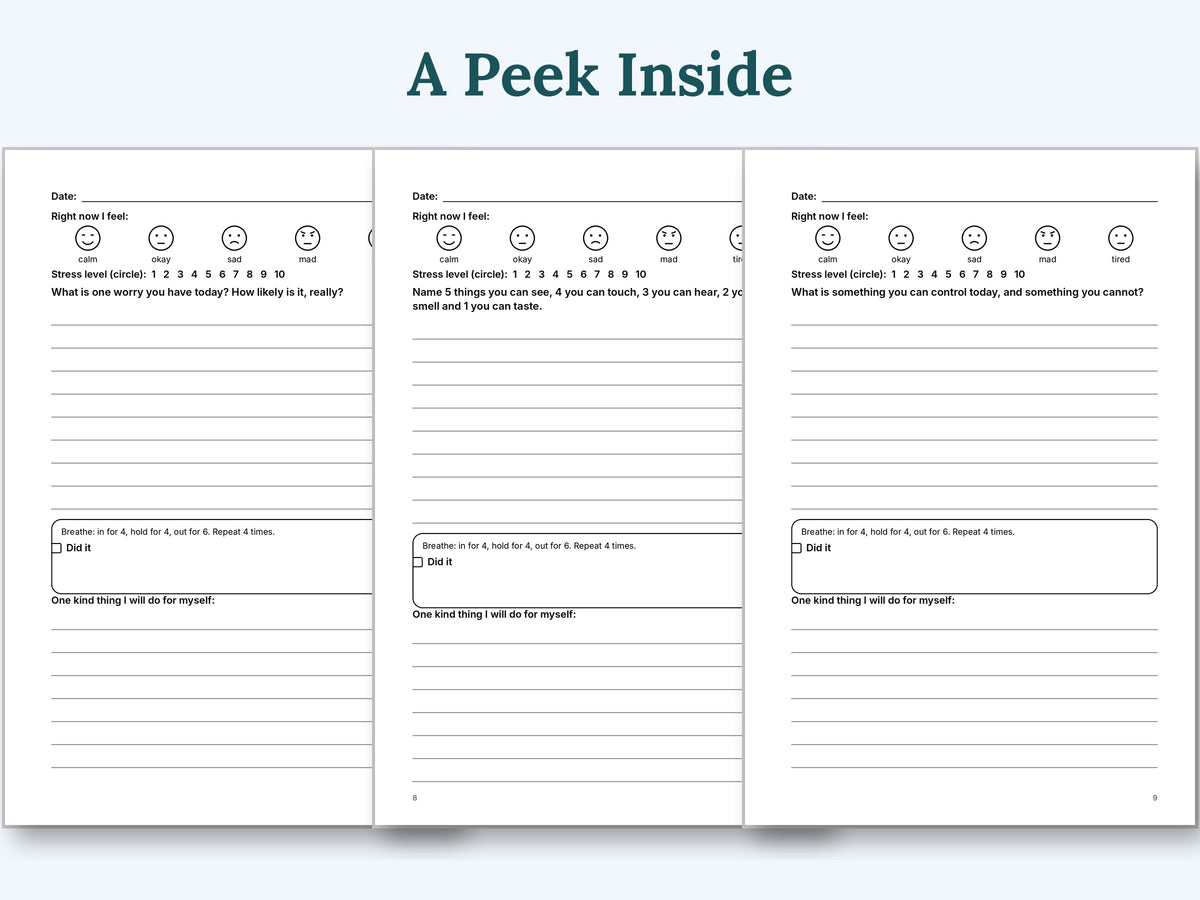 A peek inside: sample journal pages