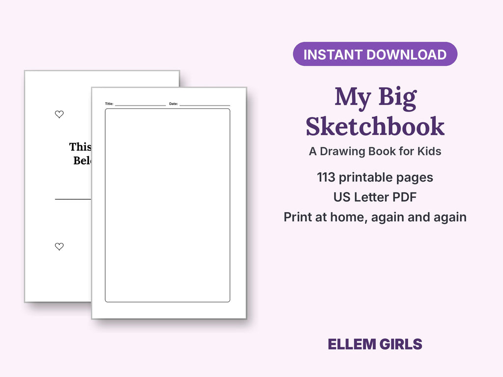 My Big Sketchbook: A Drawing Book for Kids