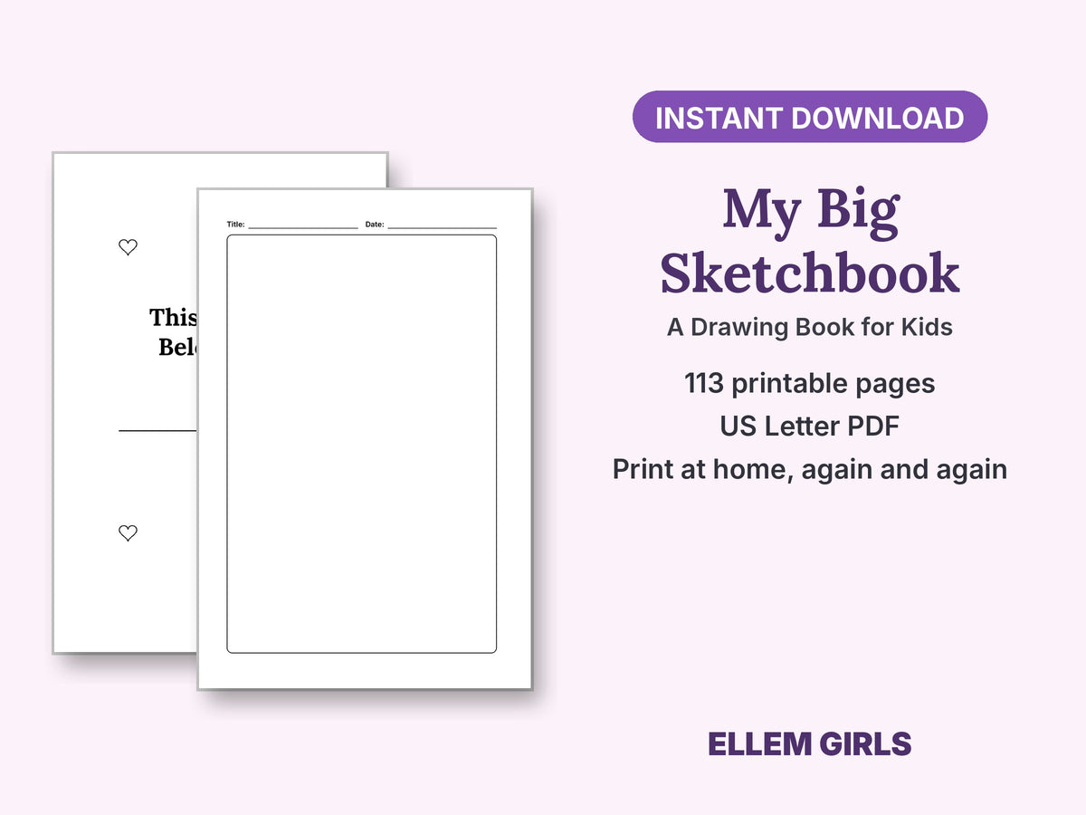 My Big Sketchbook: A Drawing Book for Kids