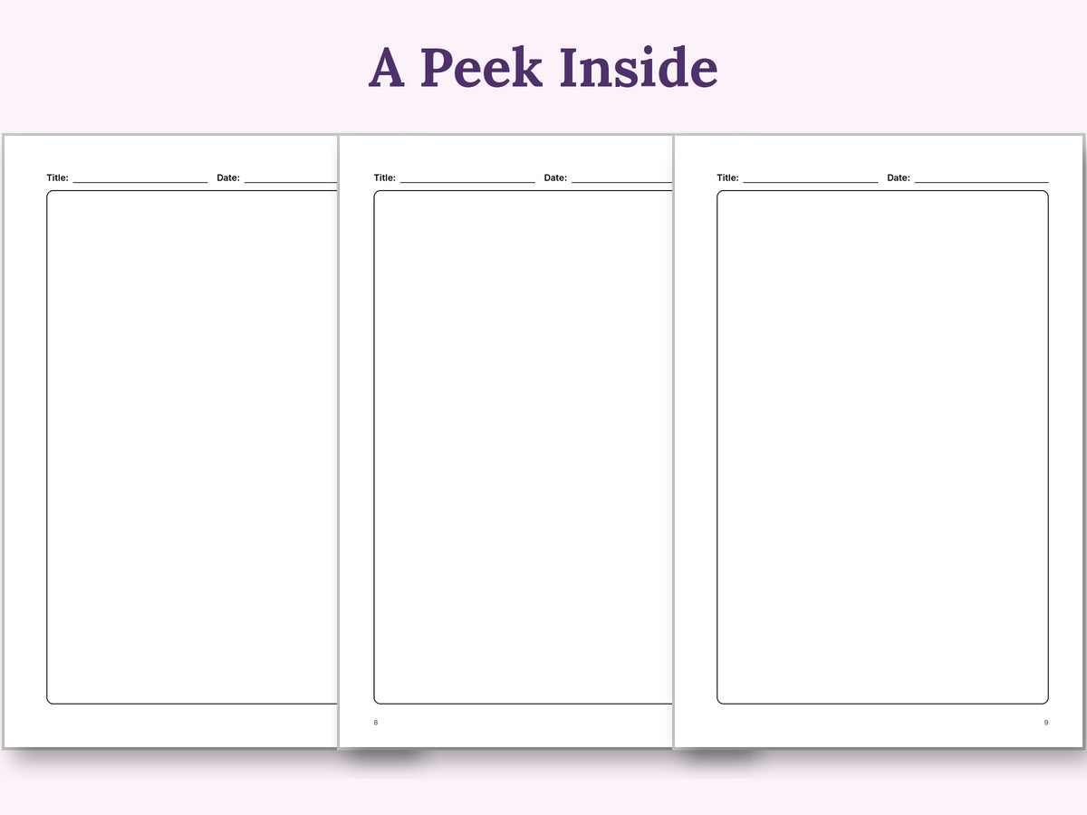 A peek inside: sample journal pages