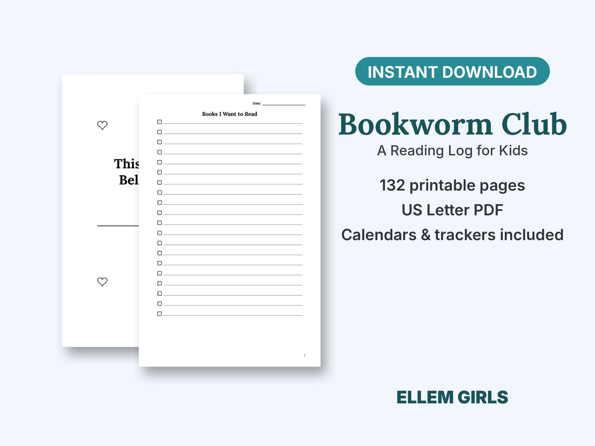 Bookworm Club journal cover