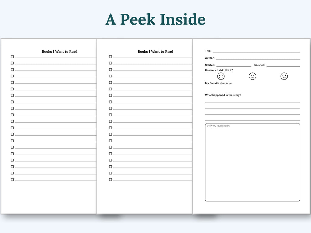 Bookworm Club: A Reading Log for Kids