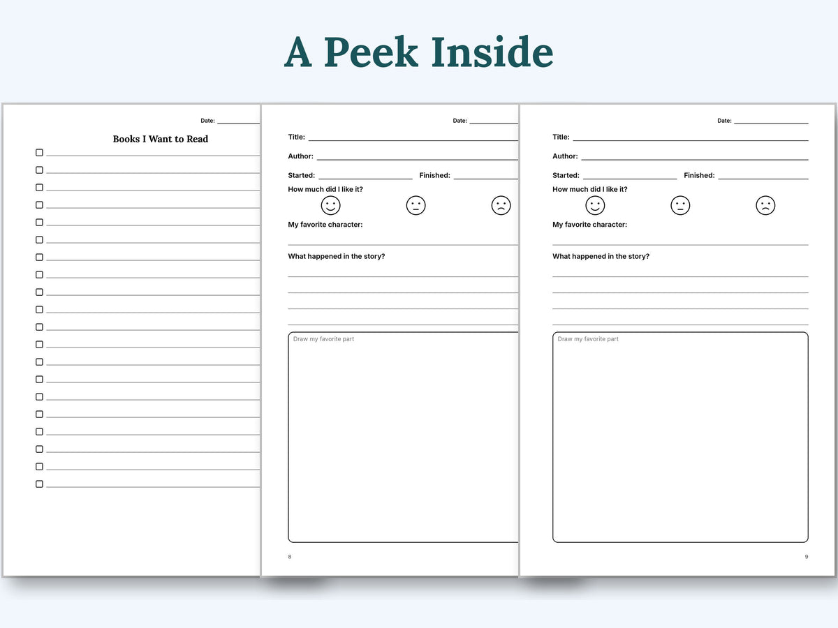 A peek inside: sample journal pages