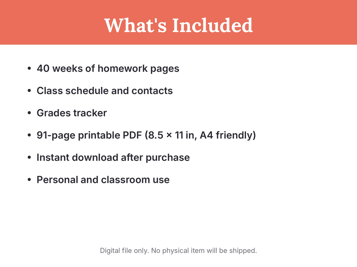 Homework Hero: A Student Planner for Girls